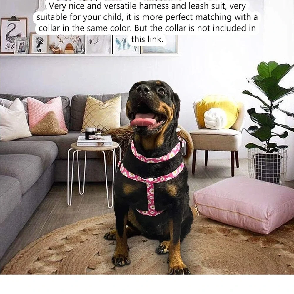 QQPets Pink Daisy Patterned Harness